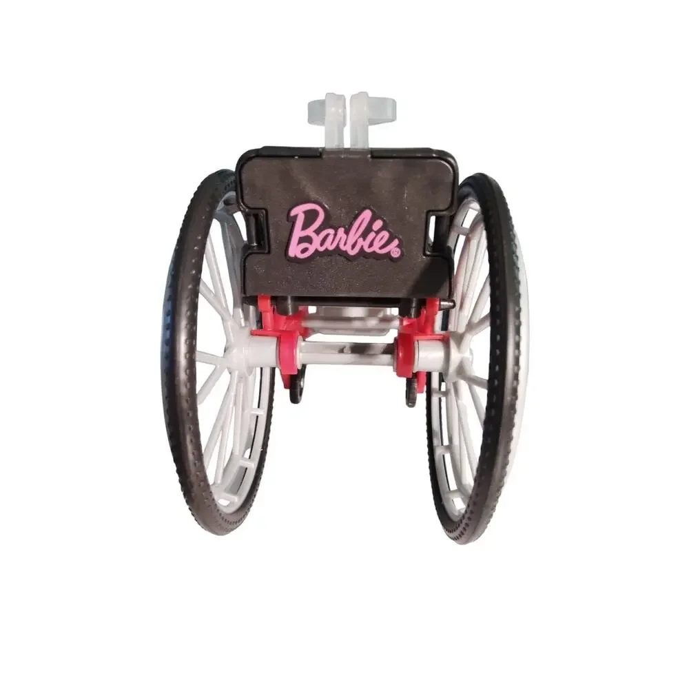 Mattel Barbie Doll Rolling Red Wheelchair Accessory